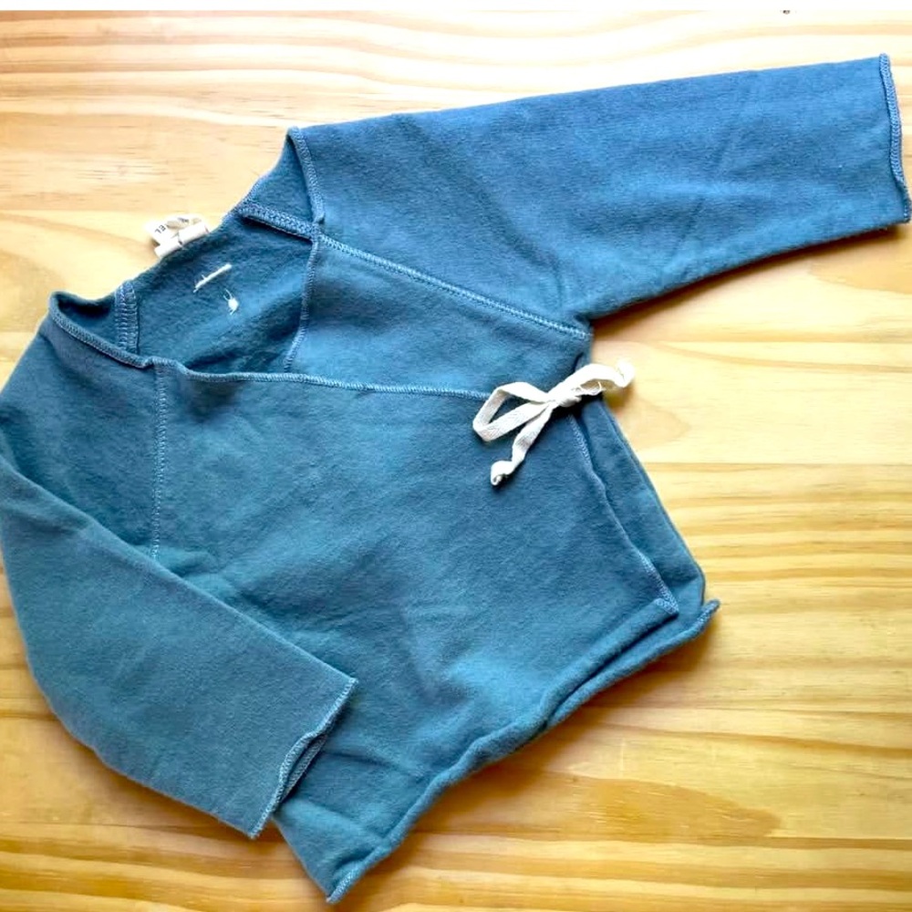 Gray label kimono wrap sweatshirt